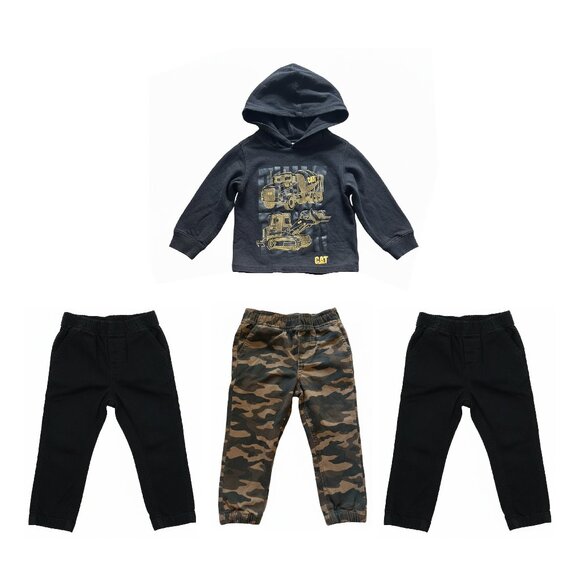Set of 3 CAT Baby Boy pants + hoodie SIZE 2T - Picture 1 of 9